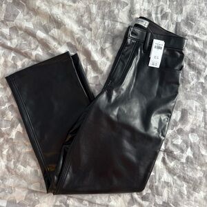 Abercrombie Curve Love Leather 90s Straight Pant